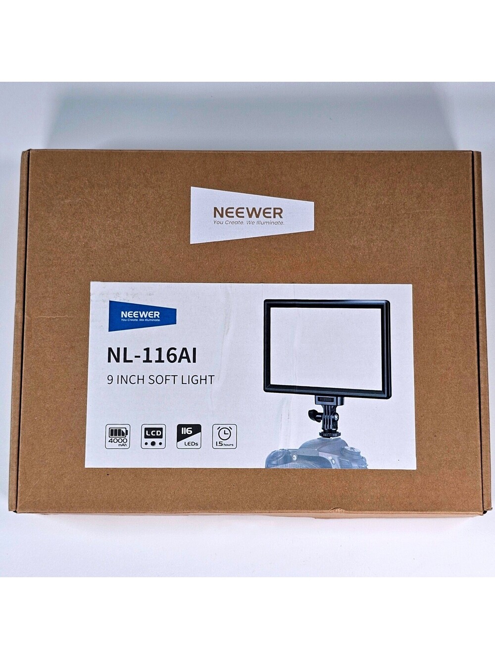 Neewer NL-116AI 9 Inch Soft Light LED Video Panel 4000mAh Battery LCD Screen